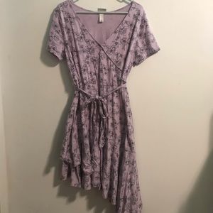 AVA & VIV Plus Size Lilac Floral Dress